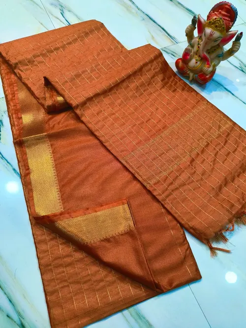 Authentic Mangalagiri Silk with Fine Handloom Weaving & Rich Texture